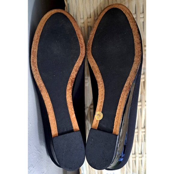 Bruno Magli Women's 9.5 Black Wedge Peep Toe Pumps 2" Heels - Picture 9 of 10